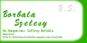 borbala szelesy business card